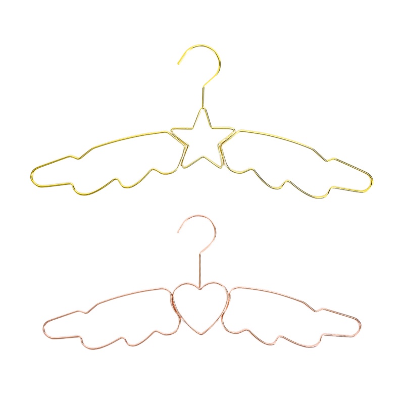 Set 10 Móc Treo Quần Áo Bằng Kim Loại Chống Trượt Hình Ngôi Sao Sang Trọng