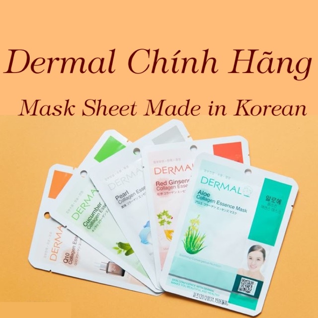 Mặt nạ dưỡng da✅CHÍNH HÃNG✅Mặt nạ Collagen Dermal - Bổ sung Vitamin và Collagen Hàn Quốc