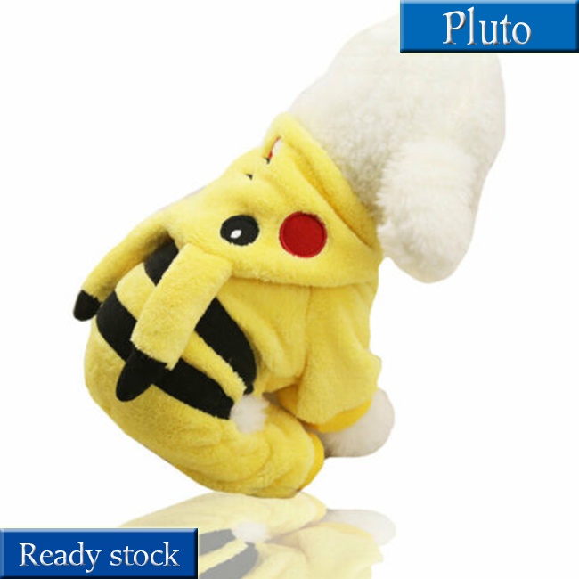 NEW Pikachu Cosplay Dog Jumpsuits Jacket Pet Costume Small Dog Cat Christmas Clothes