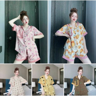 Bộ pijama đùi nữ lụa mango loại 1