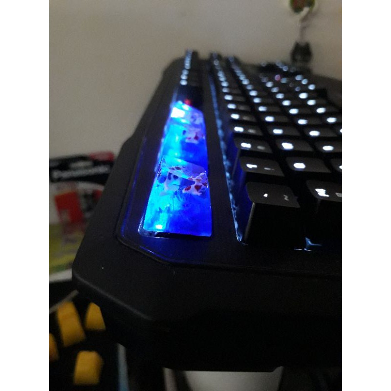 Keycap artisan cá koi SA R1 trang trí bàn phím cơ gaming.