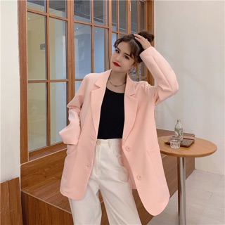Áo Brazer dáng suông mỏng-order