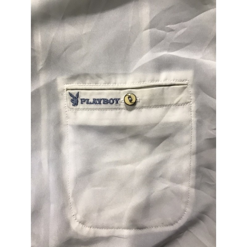 Áo sơ mi dài tay PlayBoy đen trắng size 110