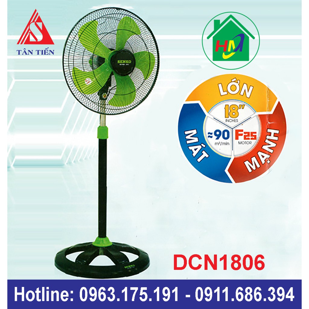 Quạt Đứng Công Nghiệp 5 Cánh Senko DCN1806