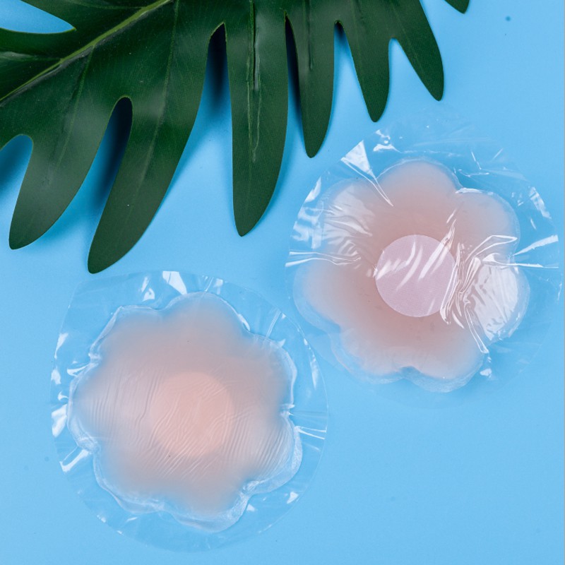 Flashsale Hộp đỏ 2 miếng dán nhũ hoa silicon siêu dính kt 6,5cm