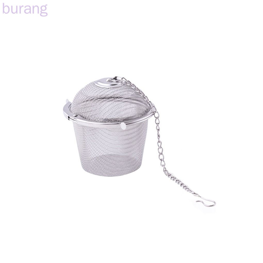 Rây lọc trà bằng thép không gỉ cấp thực phẩm có nắp và dây xích tiện lợi