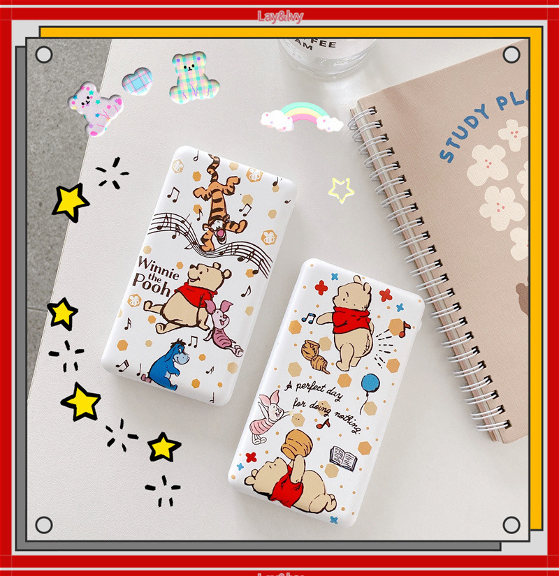 TIGGER Pin Sạc Dự Phòng Mini 10,000 Mah Hình Gấu Pooh Dễ Thương