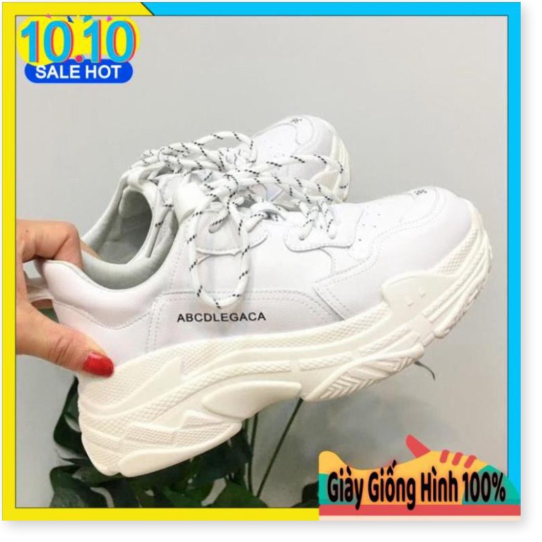 Rẻ vô địch - [HÀNG CAO CẤP] Giày Sneaker Nữ Đế Lượn Sóng Màu Trắng ABCD Cực Hot -Ax123 .