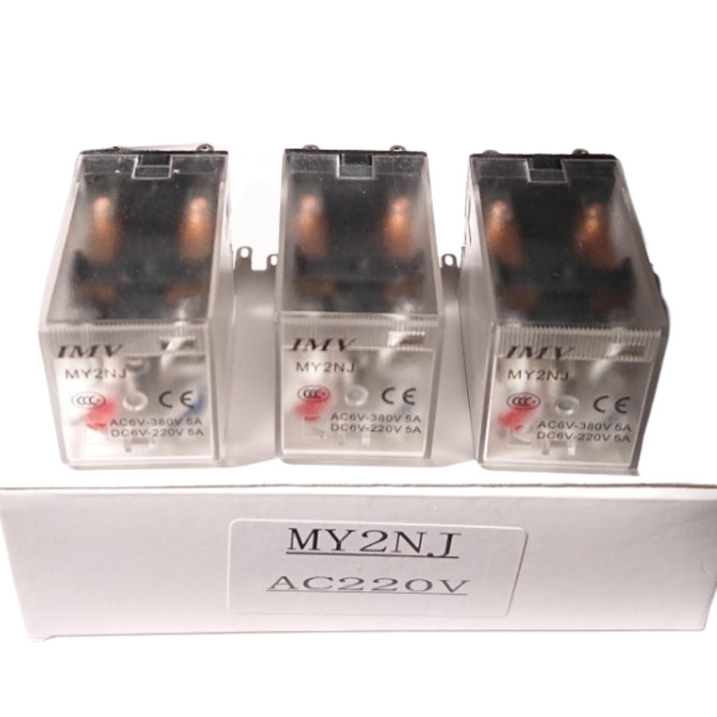 Rơ le MY2N-J  relay trung gian 8 chân dẹp nhỏ điện áp 12VDC, 24VDC, 220VAC chất lượng tốt