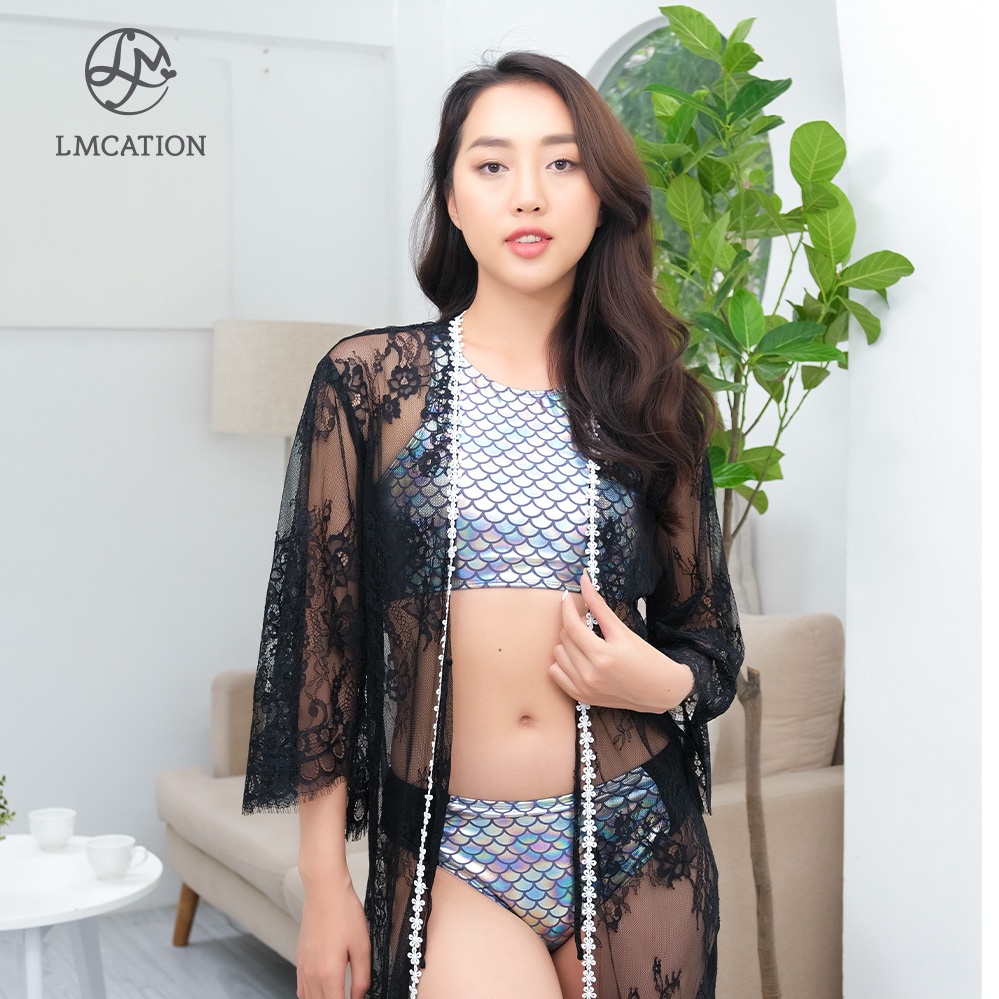 Áo Kimono Ren LMcation Lily - Đen