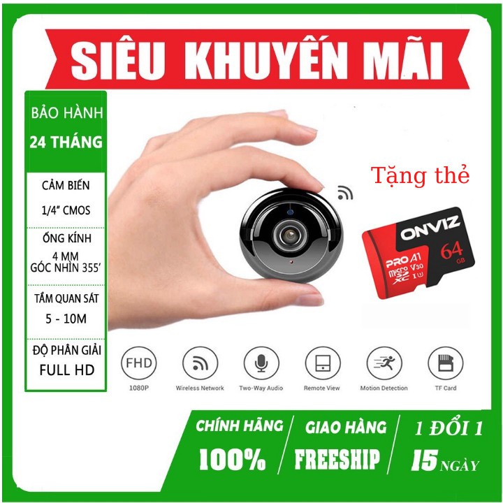 Camera IP V380 treo tường cao cấp nhỏ gọn