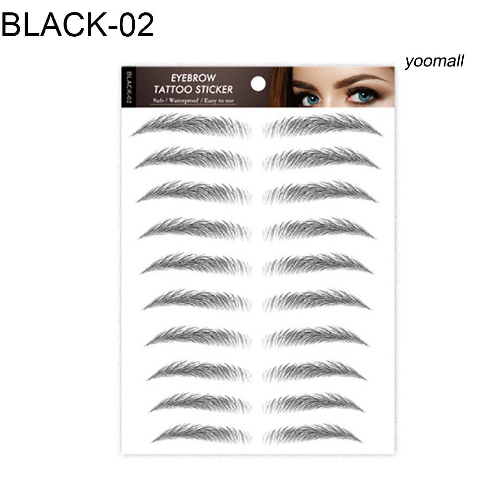 [Hàng mới về] Nhãn dán lông mày chuyển nước 6D tự nhiên chống nước lâu dài