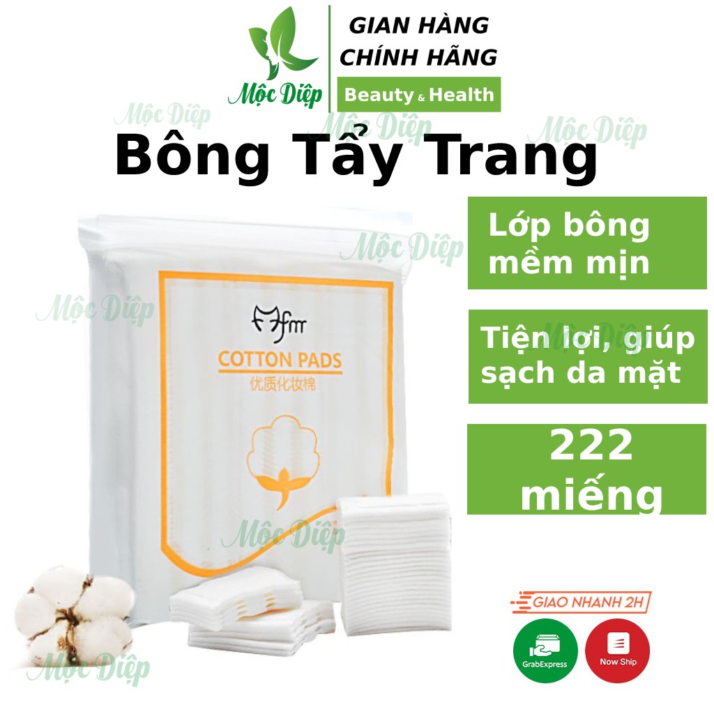 Bông tẩy trang 222 miếng❤️CHÍNH HÃNG bông tẩy trang cotton làm sạch da mặt