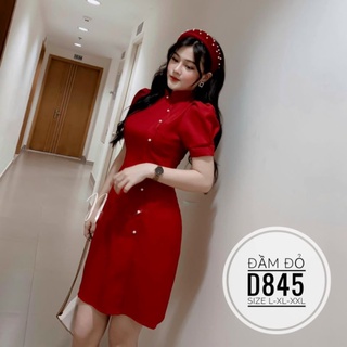 Đầm Nhung Nút Ngọc Bigsize (55-100kg)