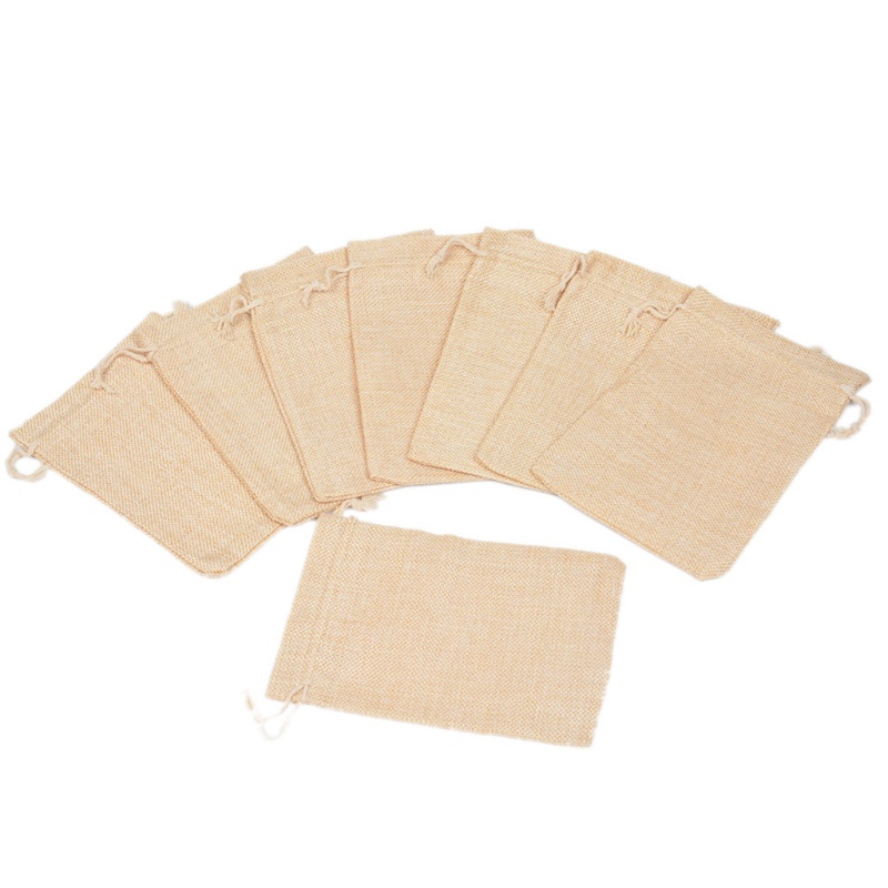 Túi Dây Rút Chất Liệu Vải Bố Cotton Lanh Đựng Trang Sức / Quà Giáng Sinh / Đám Cưới