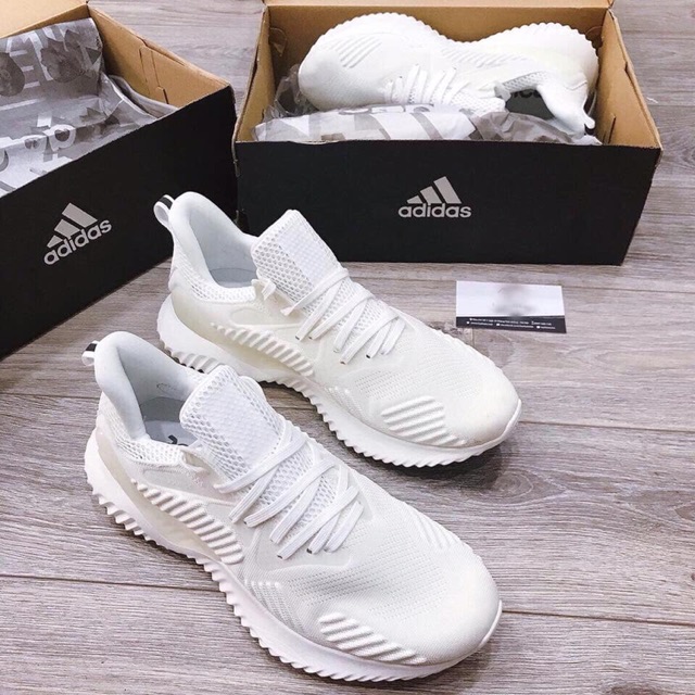[Ảnh thật] Giày Adidas Alphabounce màu trắng dành cho nam nữ