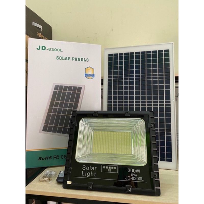 Đèn năng lượng Mặt Trời Jidian JD 8300L bao sáng nguyên đêm