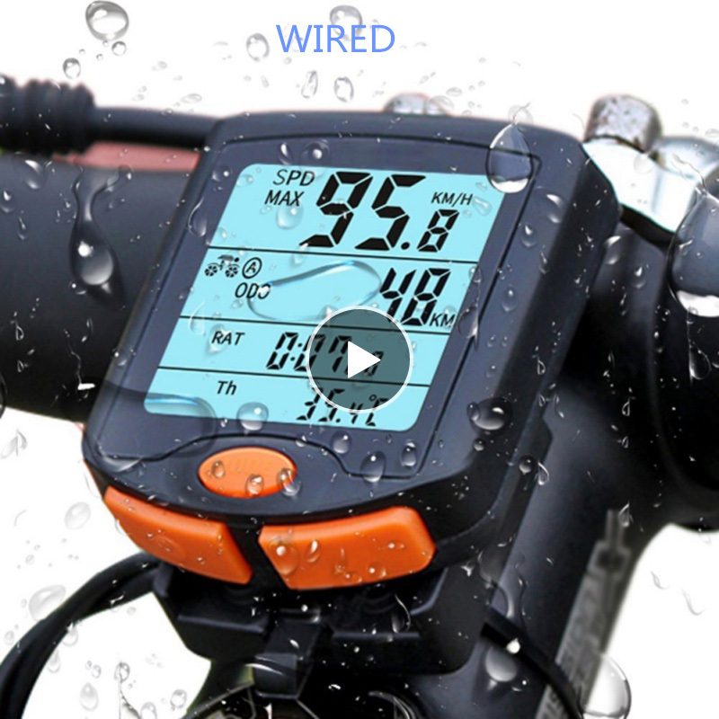 Máy tính đồng hồ đo tốc độ xe đạp kỹ thuật số đa chức năng cảm biến thể thao chống thấm nước xe đạp