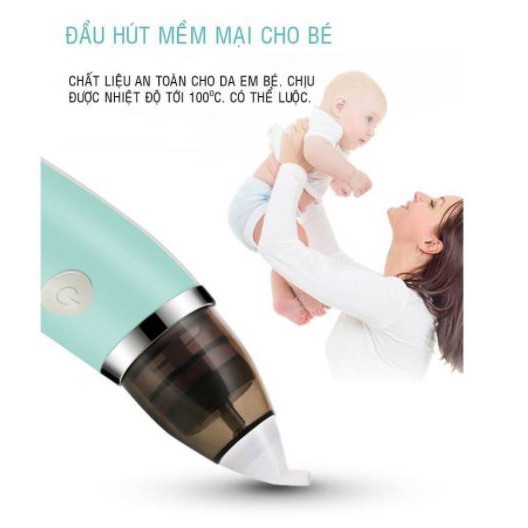 Máy hút mũi điện tử cho bé, máy hút mũi Little bee cho trẻ sơ sinh 5 cấp độ, hút cực sạch không gây đau