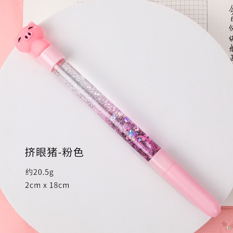 Bút Gel Kim Tuyến Nước In Họa Tiết Hoạt Hình Dễ Thương
