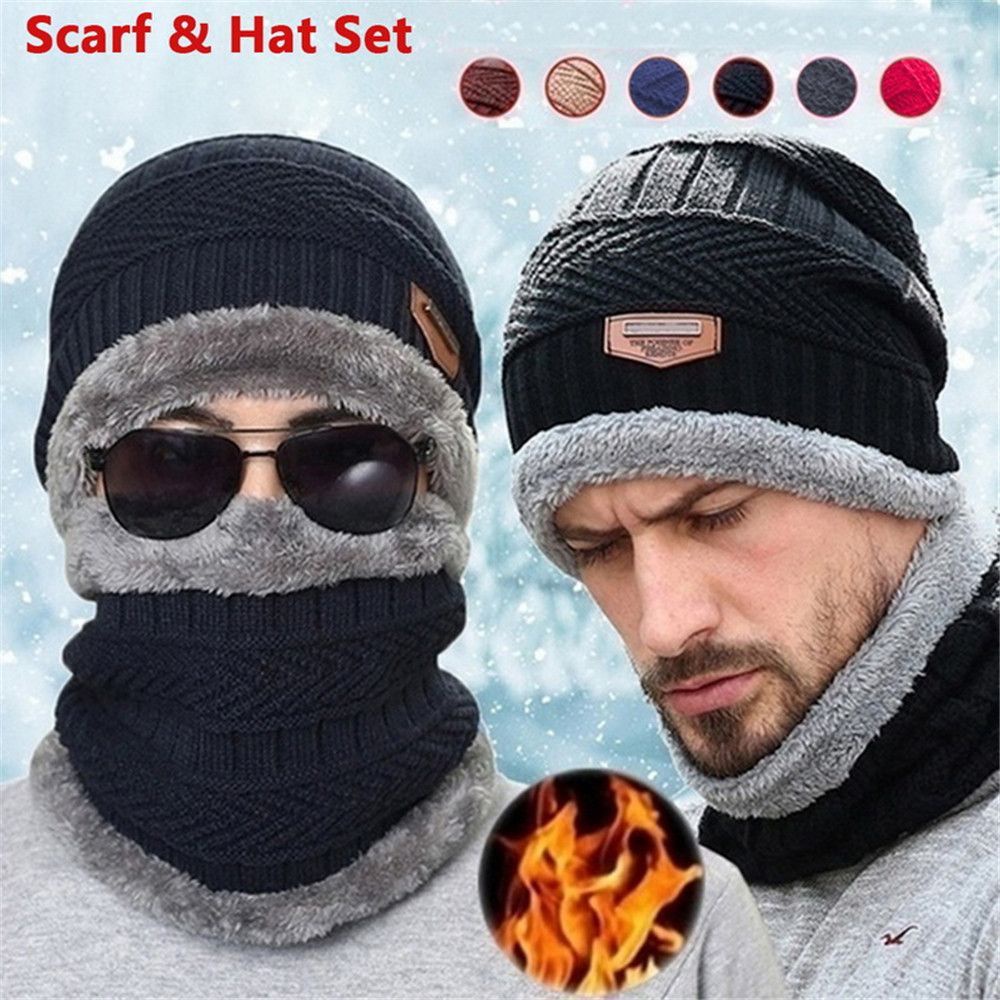 Mũ beanie trùm đầu kiêm khăn choàng cổ giữ ấm mềm mại MIHAN1
