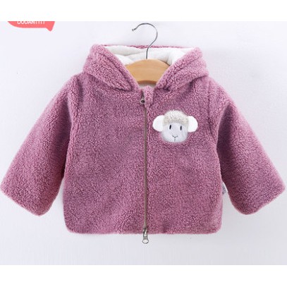 Áo Khoác Lông Cừu Tai Thỏ size 73-100(7kg-14kg), Áo Khoác Tai Thỏ Cho Bé 1-3 tuổi