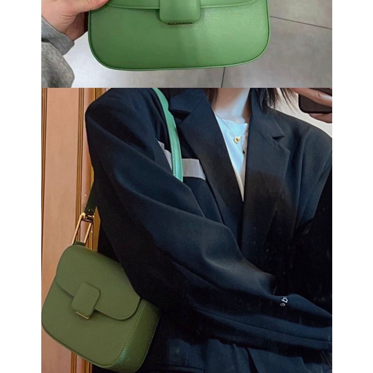 Túi đeo dưới cánh tay Hình Vuông Cỡ Nhỏ Màu Trơn Thiết Kế Đơn Giản Thời Trang Cho Nữ