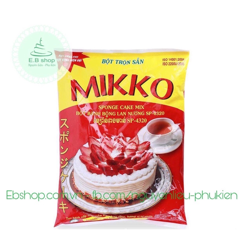 BỘT LÀM BÁNH BÔNG LAN TRỘN SẴN MIKKO 1KG