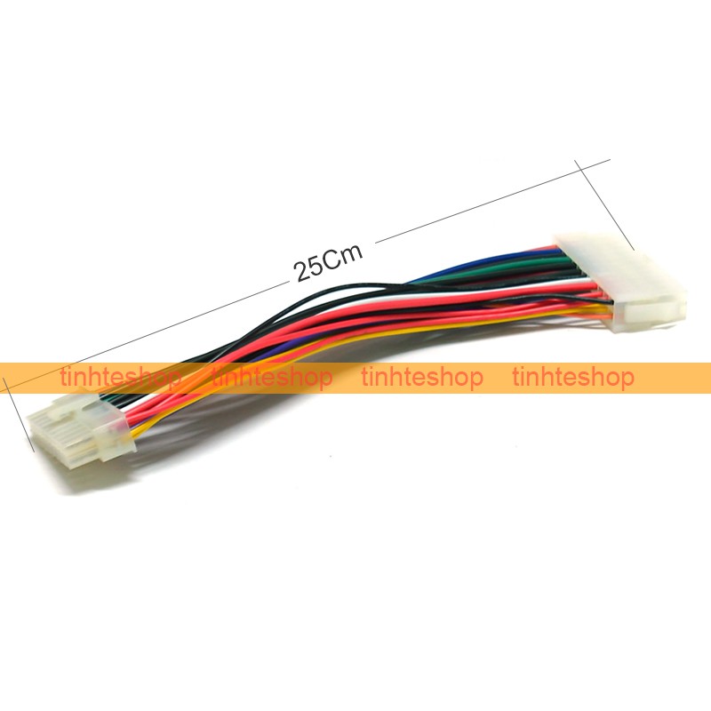 Cáp chuyển nguồn 24PIN ATX PSU cổng cái sang 20PIN CPU bo mạch chủ cổng đực 20.5Cm