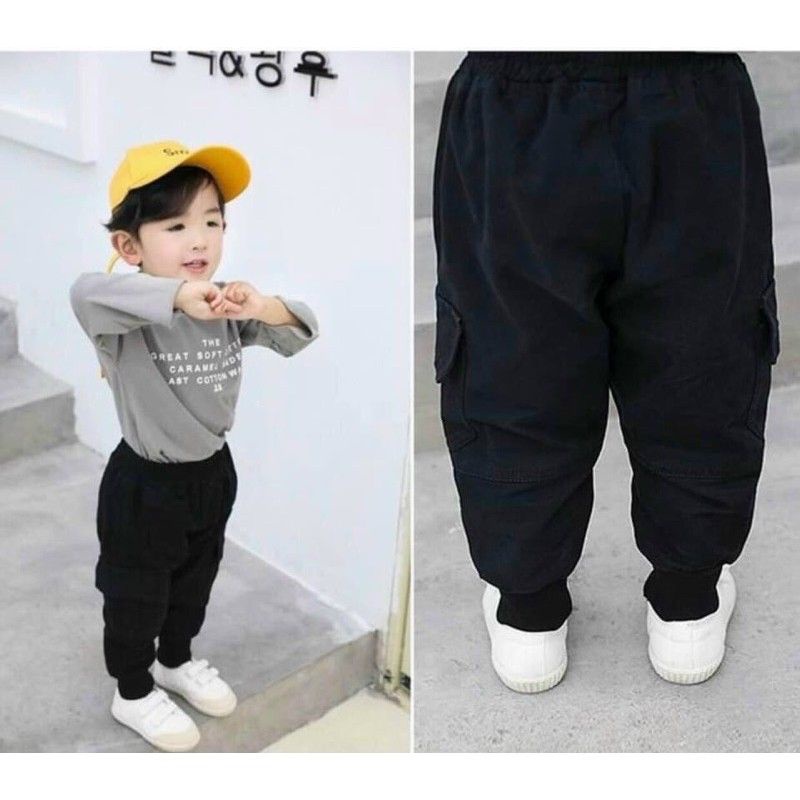 Quần kaki túi hộp bo gấu cho bé 8-22kg