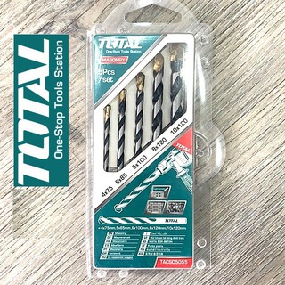 Bộ 5 mũi khoan bê tông TOTAL TACSD5055