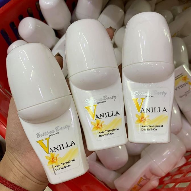 Lăn Khử Mùi Vanilla Đức - Lăn Nách Hương Nước Hoa Bettina Barty Vanila 50ML - GIÚP TRẮNG DA, GIẢM THÂM NÁCH HIỆU QUẢ