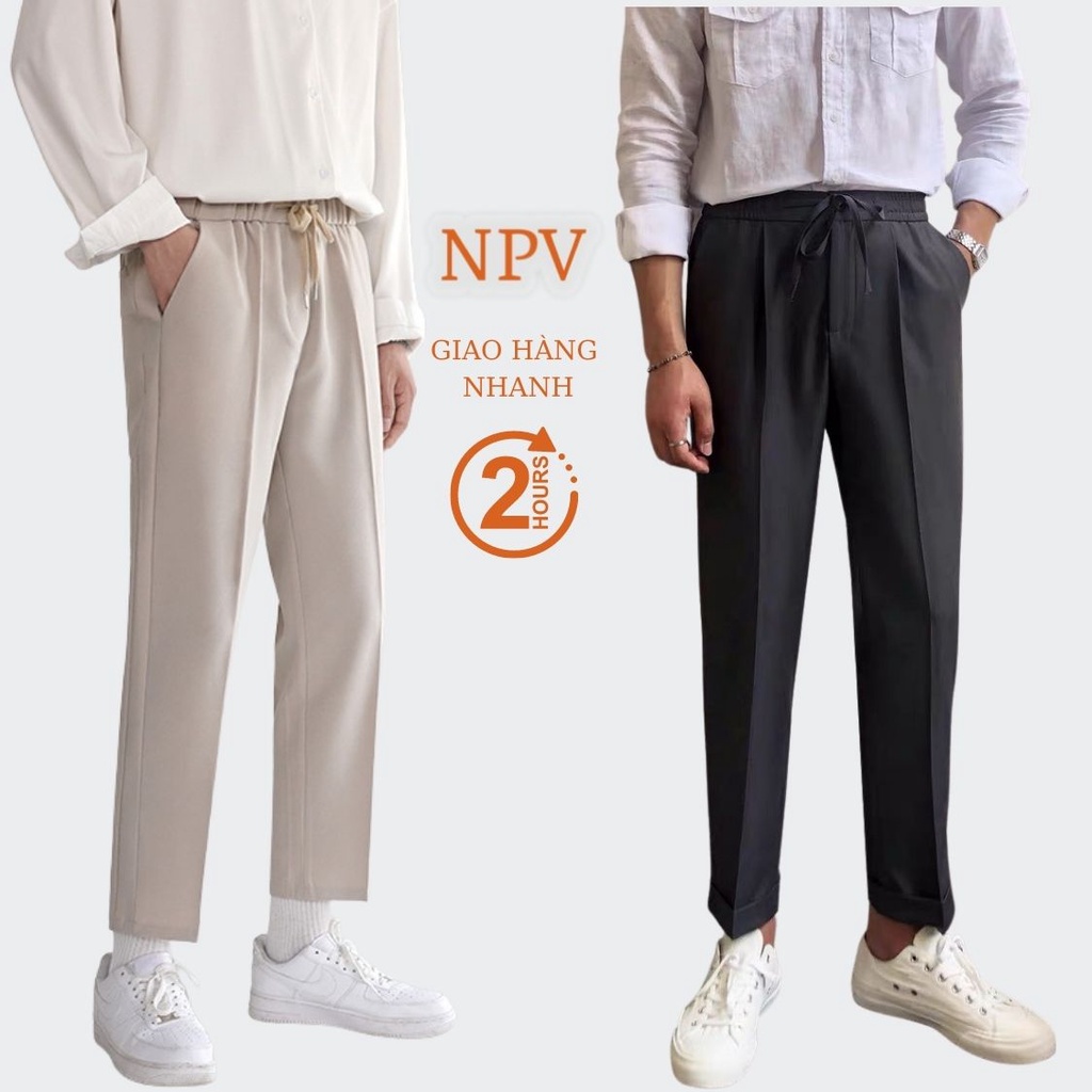 Quần baggy nam NPV cạp chun, quần âu nam 5 màu cơ bản nhiều lưa chọn dáng baggy