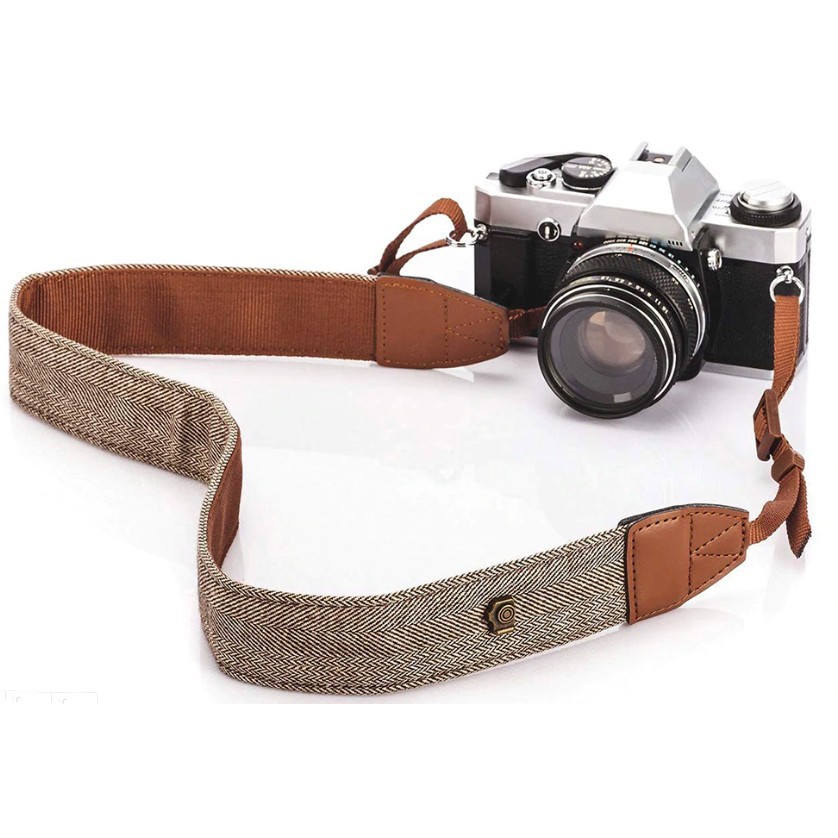 Dây đeo máy ảnh bằng cotton cho máy ảnh DSLR Sony/ Fuji/ Canon/ Nikon/ Olympus