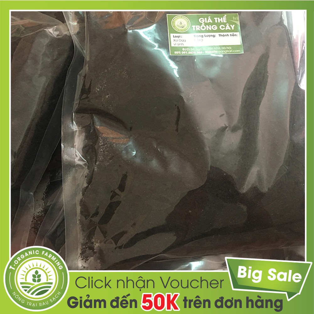 [Giá Thể] Đất Trồng Rau Mầm, Rau Ăn Lá - Xử lý Sinh - Túi 1kg