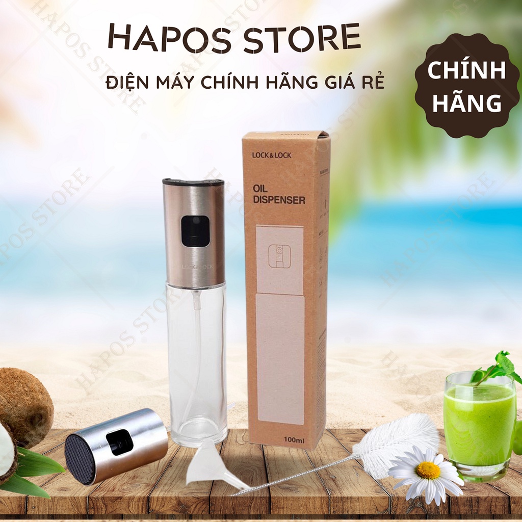 Bình xịt dầu LocknLock 100ml kèm phểu và cọ rửa - CKO109 - HAPOS