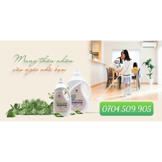 [ECOCARE]Nước lau sàn hữu cơ bồ hòn kết hợp tinh dầu thiên nhiên khử mùi, đuổi muỗi Sả chanh/Quế chai 1000ml