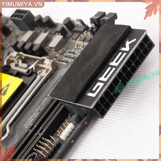 YI 90 Degree Desktop Motherboard ATX 24Pin Female to 24Pin Male Power Adapter