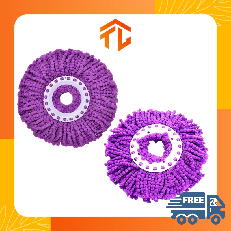 Nùi lau bông lau 360 nhựa PE, sợi cotton