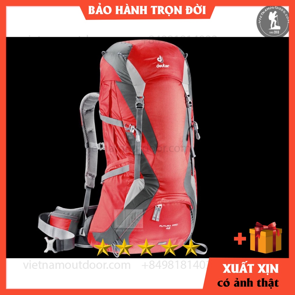 Balo du lịch nam nữ Deuter Futura Pro 42 Backpack Trekking phượt leo núi có đai trợ lực độ bền cực tốt