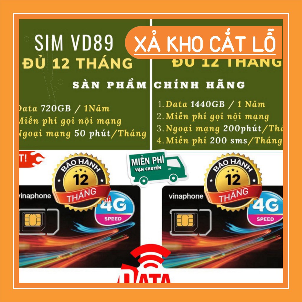 GIÁ KHUNG KHIẾP SIM VD89 , VD149 , D500 ( MIỄN PHÍ 360 ngày Data 4G + Gọi )VINAPHONE. Đăng Ký Chính Chủ, Bảo Hành 12Thán