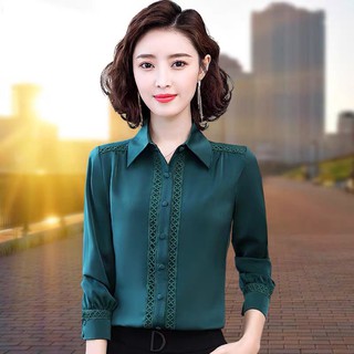 Áo sơ mi phối ren Winny