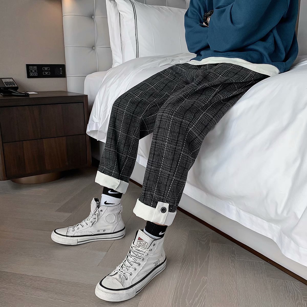 Quần họa tiết kẻ ca rô năng động trẻ trung cho nam M-2Xl | BigBuy360 - bigbuy360.vn