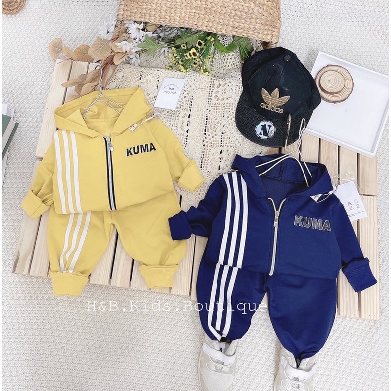 Bộ thể thao cho bé, hàng cao cấp giá tốt ️- Bộ Adidas thể thao nỉ da cá cao cấp cho bé K076