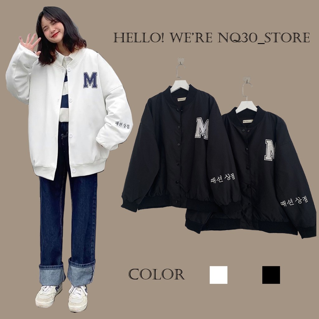 Áo Bomber Dù 2 Lớp NQ30 In Chữ Hàn Nam Nữ Unisex | WebRaoVat - webraovat.net.vn