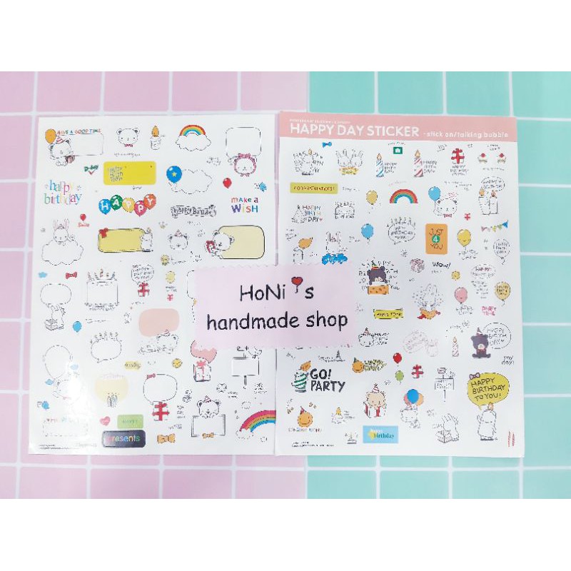 Set sticker trang trí nhiều mẫu