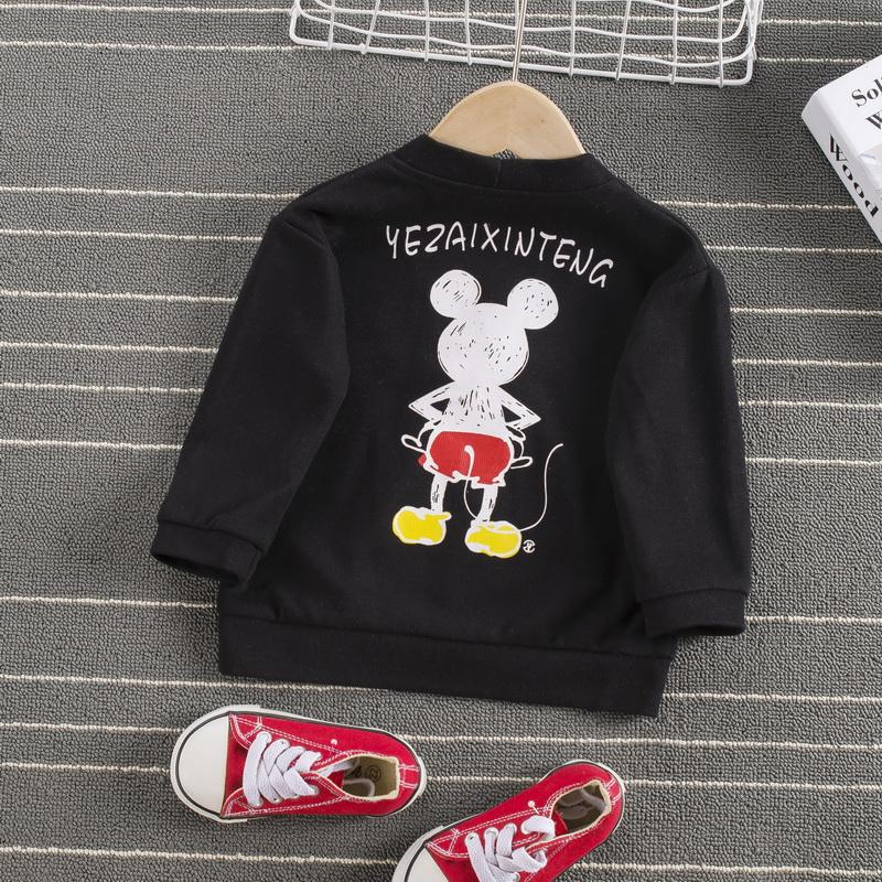 Áo Khoác Tay Dài In Hình Chuột Mickey Đáng Yêu Cho Bé