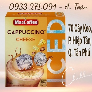 Cà phê sữa đá Cappuccino Cheese vị Phô Mai MacCoffee hộp 190g - Cafe Cappuccino Iced Cheese 190gr