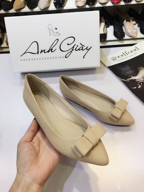 Giày bệt nơ da lì cao cấp VNXK siêu mềm êm( ảnh thật, kèm video) | BigBuy360 - bigbuy360.vn