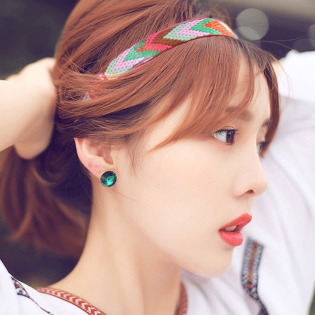 Băng Đô Bện Sợi Co Giãn Phong Cách Boho Dân Tộc N34